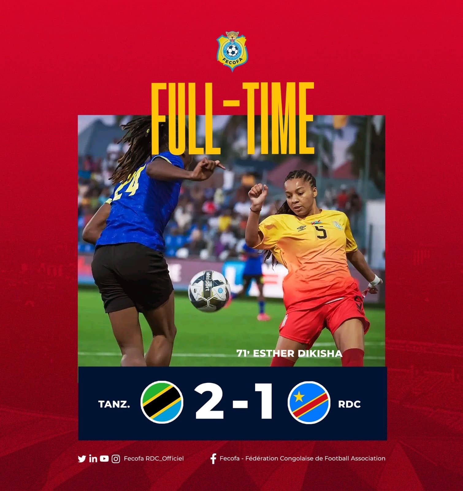 SPORT | La RD Congo entame sa préparation pour la CAN Féminine 2025 par une défaire face à la Tanzanie
